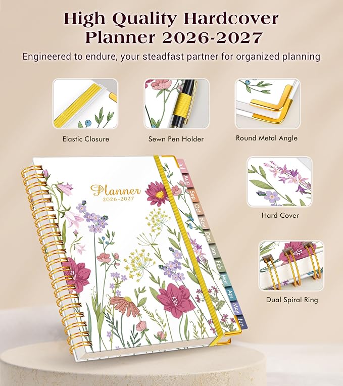 Academic Planner 2026-2027, Hardcover Weekly and Monthly Calendar Planner from - Image 4