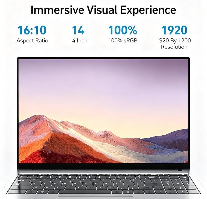 2026 New 14'' Laptop, Intel Core i3-7020U, 1TB SSD, 16GB RAM, Windows 11 Pro - Image 4