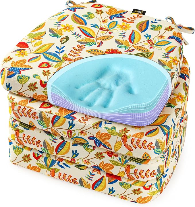 SUNROX Cooling Gel Memory Foam Chair Cushions, 2.6" Thick U-Shaped Dual-Layer by SUNROX
