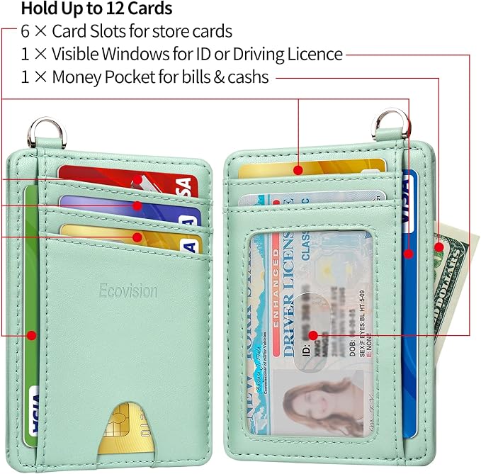Slim Minimalist Front Pocket Wallet, RFID Blocking Credit Card Holder Wallet - Image 5