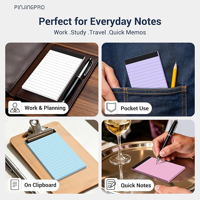 24 Pack Small Notepad Colored Note Pads 3x5 Mini Notepads Pocket Notepad Server - Image 6