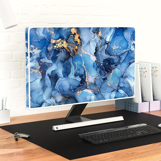 Baocicco Navy Blue Gold Marble Waterproof TV Dust Cover 65 Inch Creative - Image 6