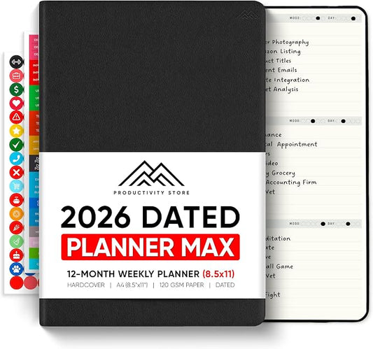 Dated, 2026 Planner, 8.5" x 11" by PRODUCTIVITYSTORE