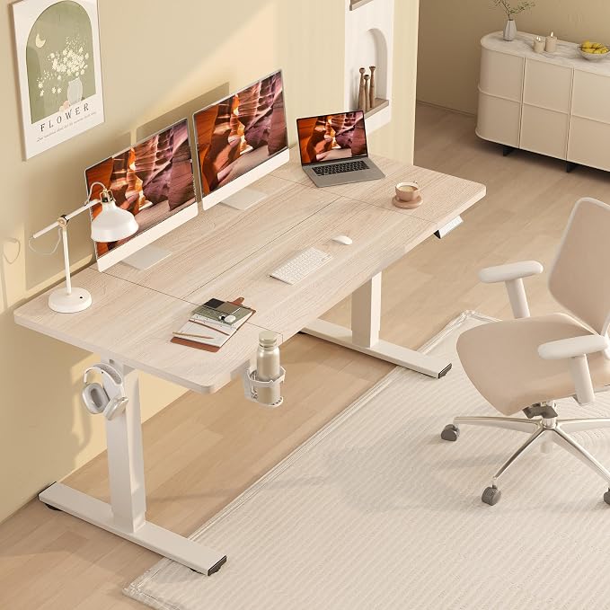 FitStand Standing Desk, Large 63x31 Inches Height Adjustable Stand Up Desks - Image 2