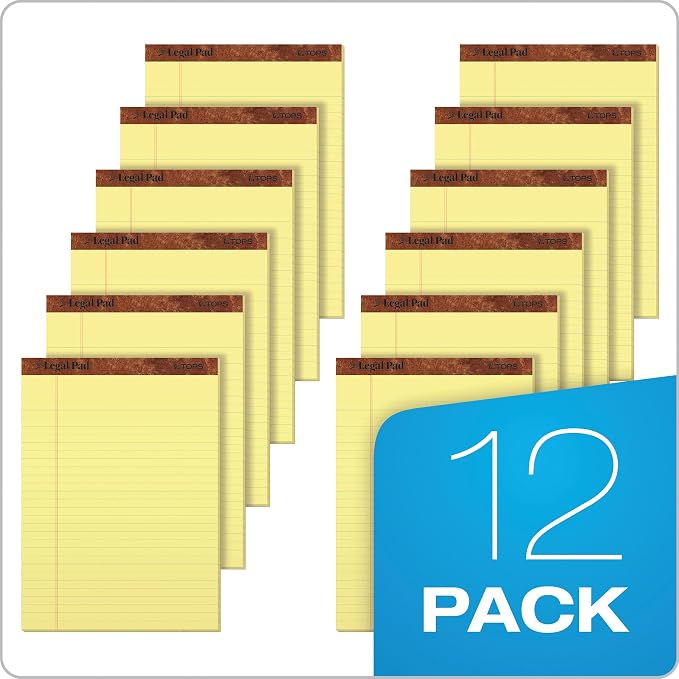 Tops 8.5 x 11.75 Legal Pads, The Legal Pad Brand, Wide Ruled, 50 Sheets Per - Image 6