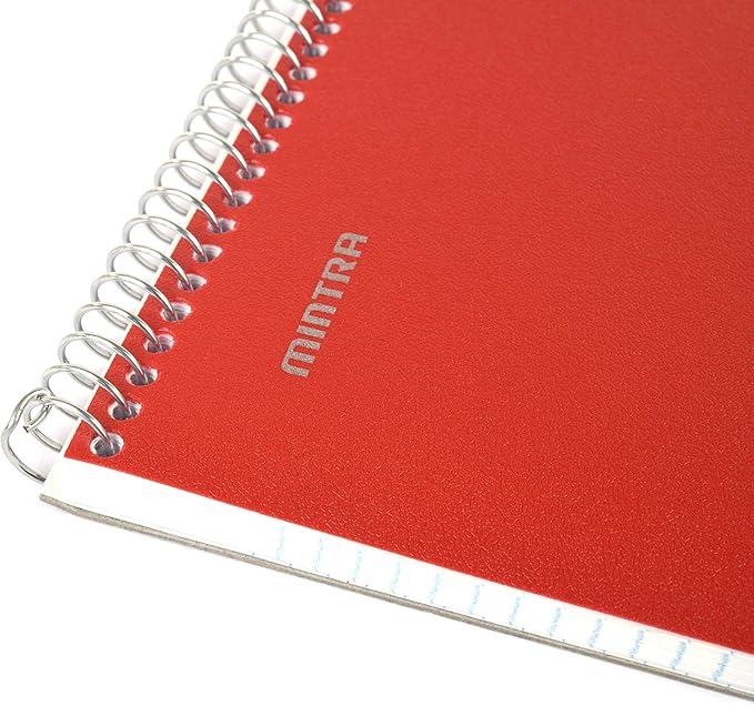 Mintra Office TOP BOUND Durable Spiral Notebooks (Red, College Ruled 3pk)-DeskLoop Office