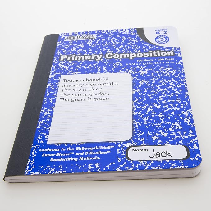 BAZIC PRODUCTS Primary Composition Notebook, Grades K-2, 9.75 x 7.5 in - Image 6