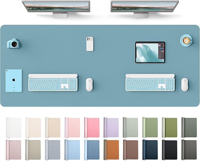 YSAGi Leather Desk Protector, Office Mat, Large Mouse Mat, Non-Slip PU Leather by YSAGi
