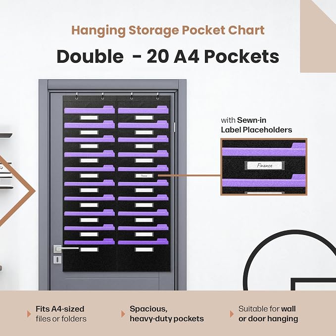 Hippo Creation Heavy Duty Storage Pocket Chart - Image 2