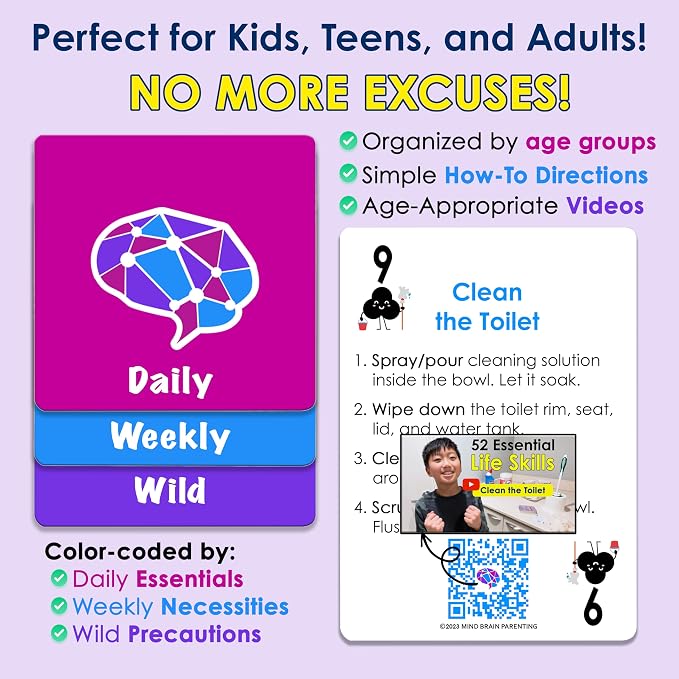 Mind Brain Emotion 52 Essential Life Skills: No-Excuses Game to Teach Kids - Image 7