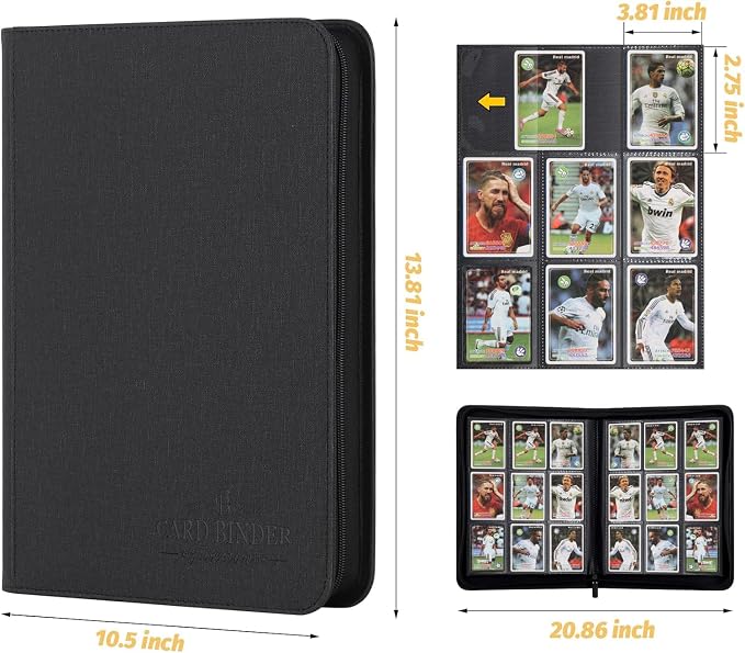 9 Pocket Card Binder, Premium Zip Trading Card Binder, 540 Double Sided Pocket - Image 2