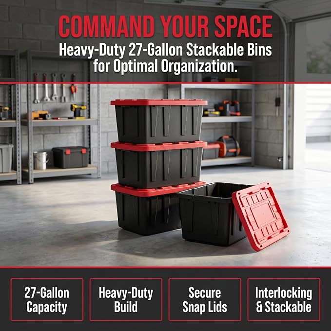 CLMSTE6 Pack Large Storage Bins - Image 3