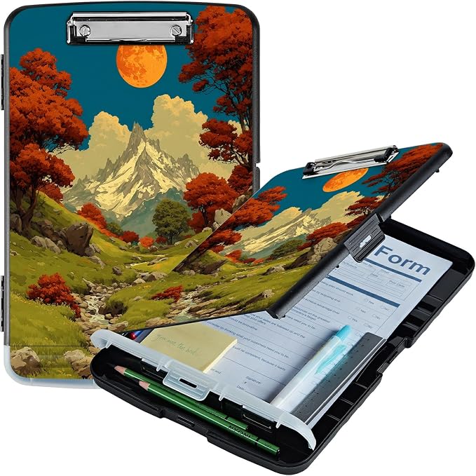A4 Clipboard with Storage Pen Holder, Clipboards Organizer Nursing Clipboard by Unknown
