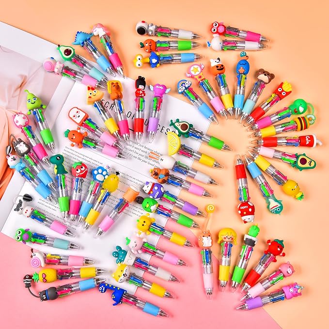 100Pcs Mini Multicolor Pens in One 4-in-1, Cute Pens Bulk - Image 5