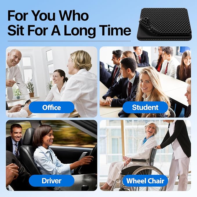 OMCOZY Gel Seat Cushion, Cooling Honeycomb Design - Image 7