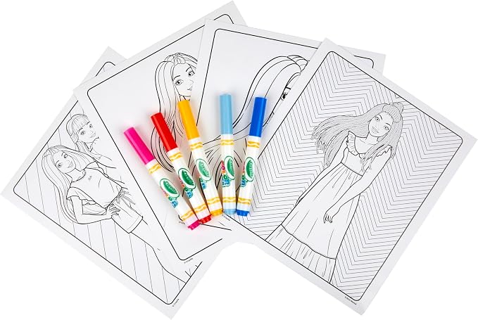 Crayola Barbie Color Wonder Coloring Set, Mess Free Coloring Book Pages - Image 7