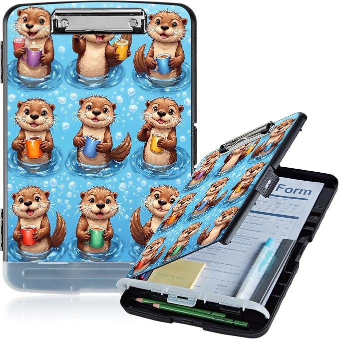 Clipboard with Storage, Nursing Clip Board 8.5 x 11 Storage Organization Box by Unknown