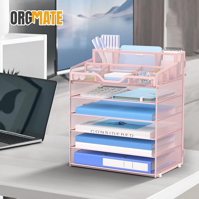 6 Tier Mesh Desk Organizer - Image 6