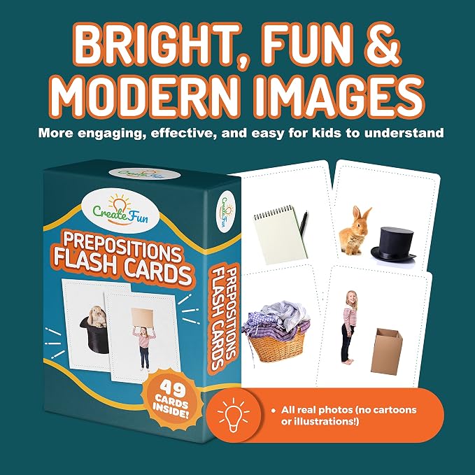 49 Preposition Vocabulary Builder Flash Cards Vol 1 Includes 7 Picture Card - Image 5
