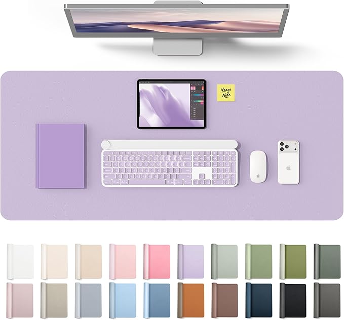 YSAGi Leather Desk Protector, Office Mat, Large Mouse Mat, Non-Slip PU Leather by YSAGi