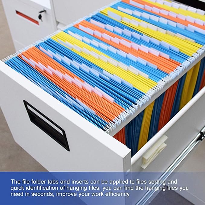 hupos File Folder Tabs, 100+200 Sets Hanging File Folder Tabs - Image 7