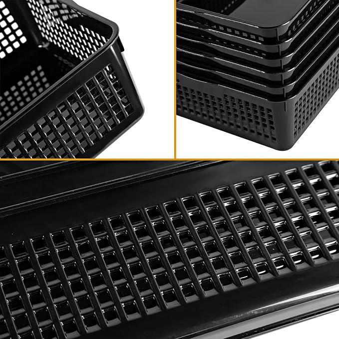 Eslite A4 Size Plastic Storage Basket, Desktop File Paper Letter Organizer Tray - Image 3