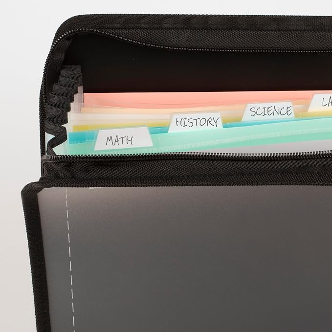Five Star Expanding File Organizer + Study App, 7-Pocket Accordian File - Image 4