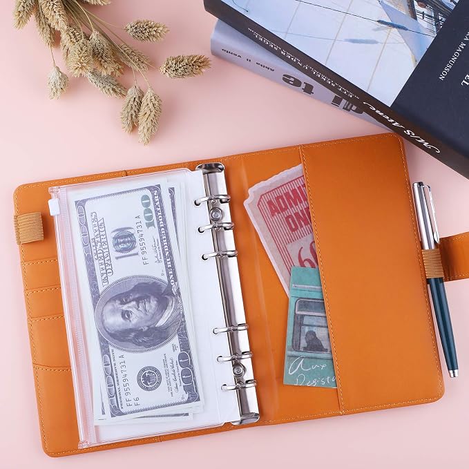 Antner A6 PU Leather Refillable 6 Ring Notebook Binder - Image 6