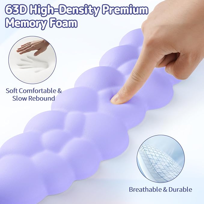 Sushret Cloud Wrist Rest Keyboard, Cloud Keyboard Wrist Pad Set - Image 4