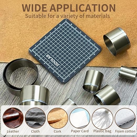 Leather Circle Cutter Tool Set, 11 Pieces Circle Punch Tools 10 12 15 20 25 30 - Image 6