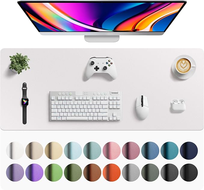 Aothia Faux Leather Desk Mat by AothiaSimpleNaturalUnique