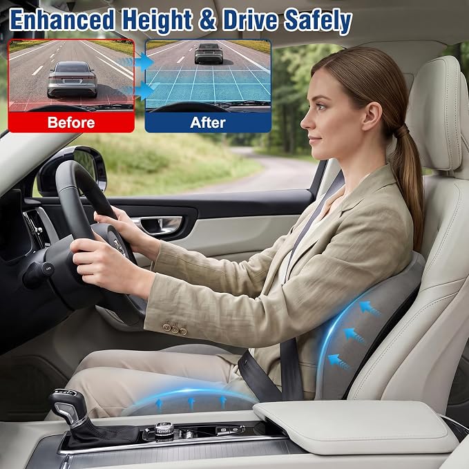Car Seat Cushion with Lumbar Support Pillow, Memory Foam Office Chair Cushion - Image 3