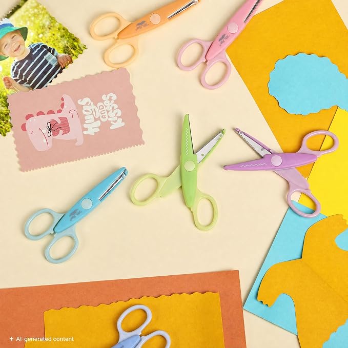 Mr. Pen- Craft Scissors Decorative Edge, 6 Pack, Rainbow | Zig Zag Scissors - Image 7