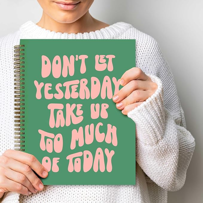 Undated Daily Planner Notebook 7.75x10, Cute Planner Notebook, Large Hardcover - Image 5