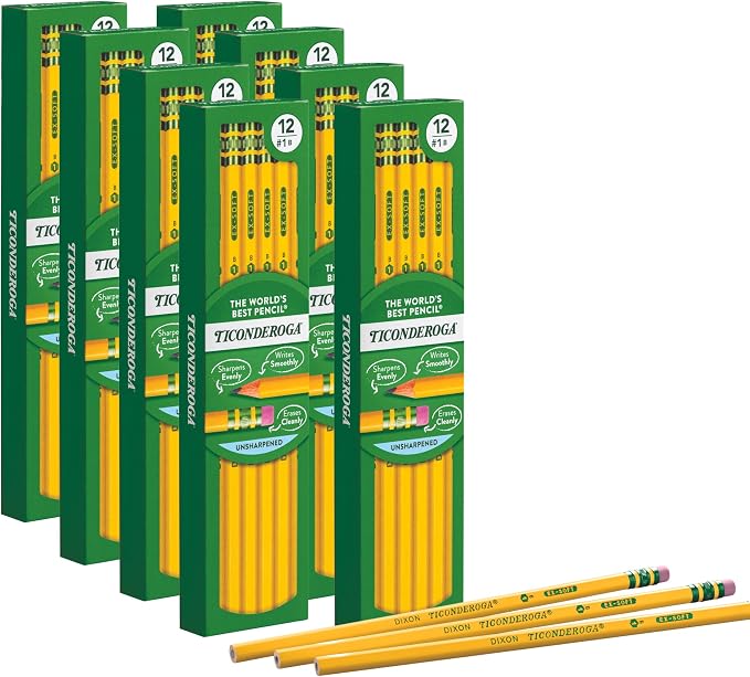 Ticonderoga Wood-Cased Pencils, Unsharpened, #2 HB Soft - Image 6