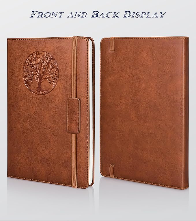 Biuwory A5 Hardcover Graph Paper Notebook, Grid Leather Journal - Image 6