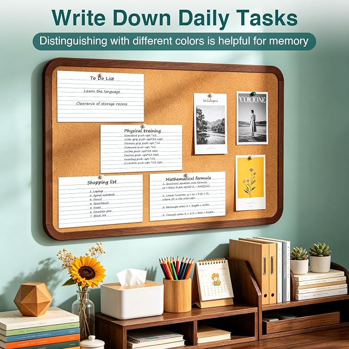 Index Cards 5x8, 100 Sheets, Ruled White Flash Cards - Image 7