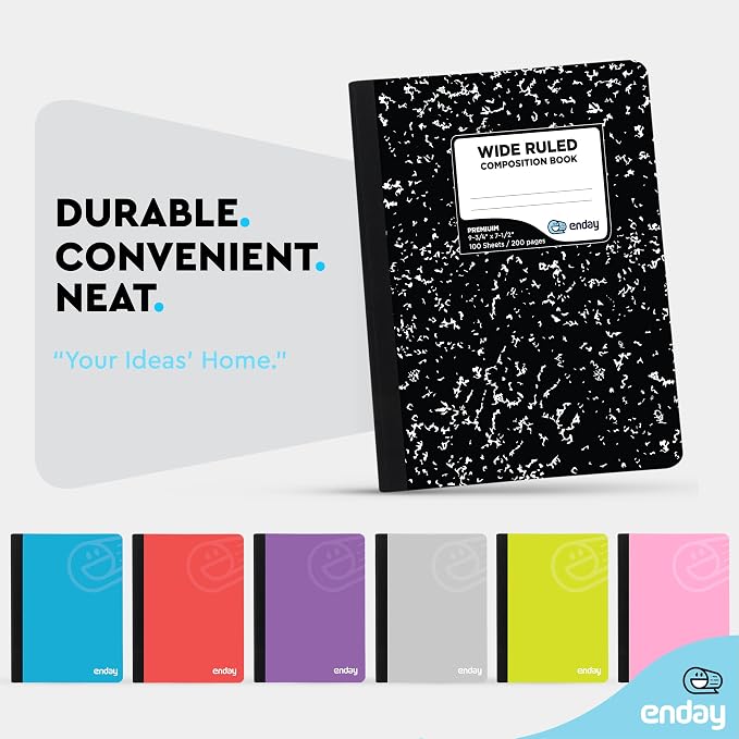 Enday Composition Notebook Wide Ruled - Image 4