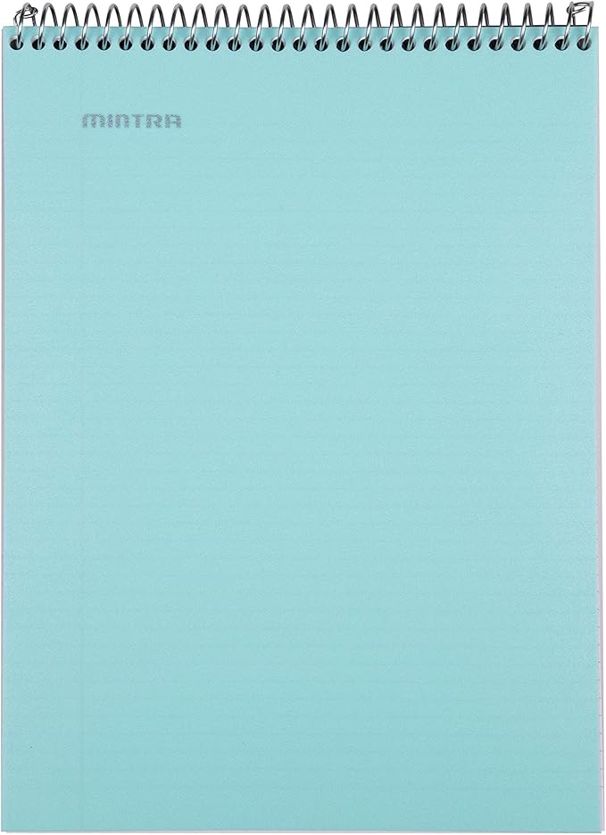 Mintra Office TOP BOUND Durable Spiral Notebooks (Lavender, Salmon, Sage Green, College Ruled 3pk)-DeskLoop Office