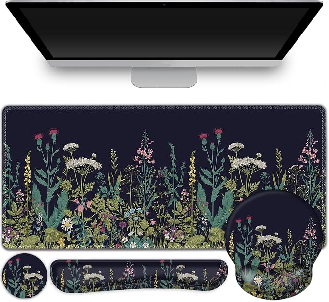 ToLuLu Desk Mat, XXL Large Mouse Pad Wrist Support Set，4 in1 Gaming Mousepad by ToLuLu
