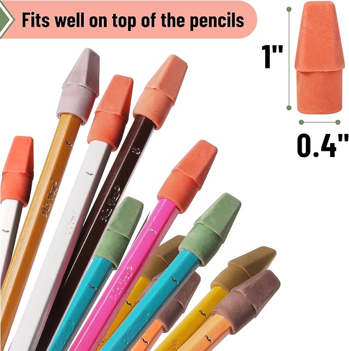 Mr. Pen- Pencil Erasers Toppers, 120 Pack, Latex Free, No Smudge | Mr Pen - Image 3