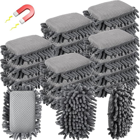 Sherr 18 Pcs Microfiber Shag Magnetic Dry Erase Erasers Washable Whiteboard by Sherr