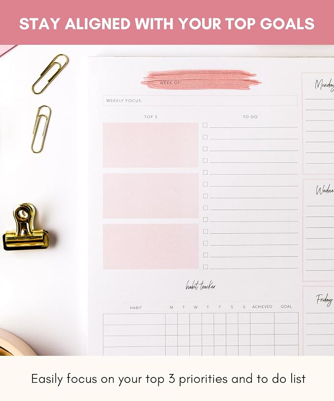 Lamare Weekly Planner Notepad – Premium Undated Weekly To Do List Notepad - Image 3