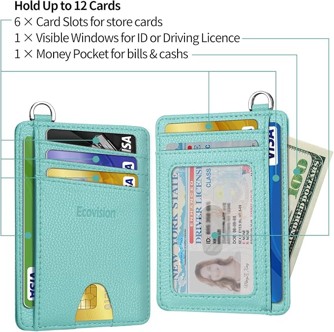 Slim Minimalist Front Pocket Wallet, RFID Blocking Credit Card Holder Wallet - Image 4