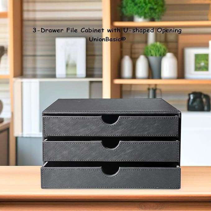 UnionBasic Document Organizer, 3-Drawer File Cabinet Document Storage Box - Image 2