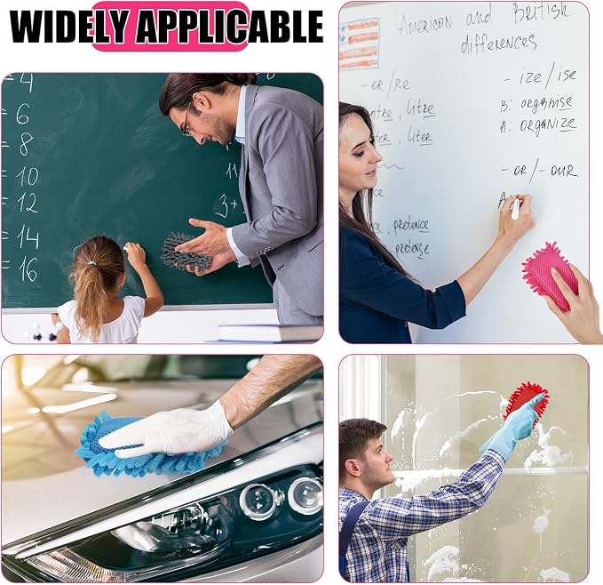 Jspupifip 12 Pcs Microfiber Shag Eraser Whiteboard, Magnetic Dry Erase Eraser - Image 4