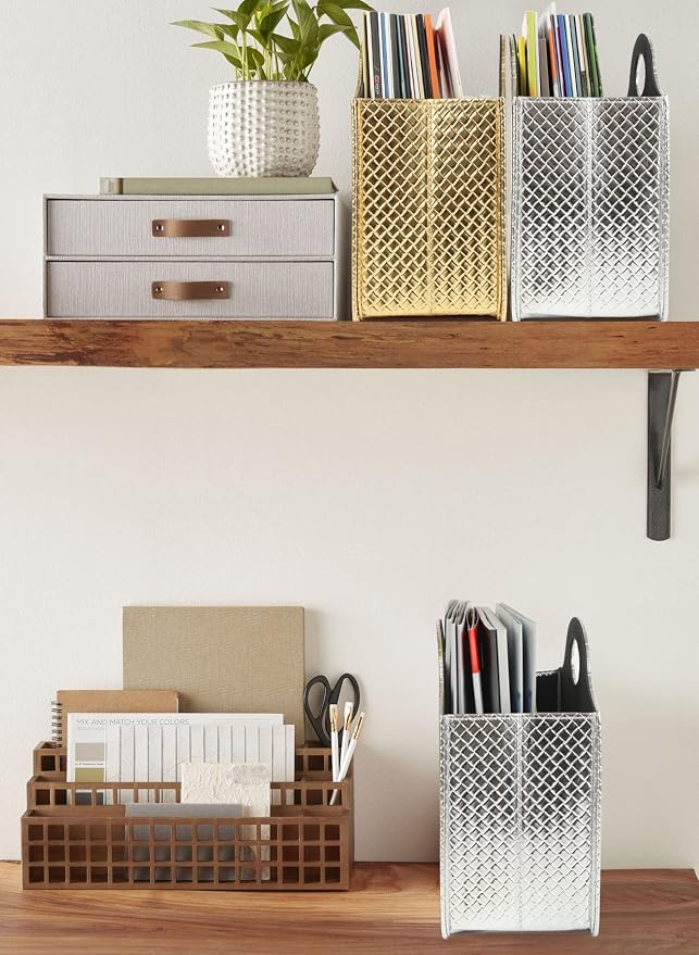 HofferRuffer Magazine Basket Holder, Foldable Magazine Rack, Document File - Image 7