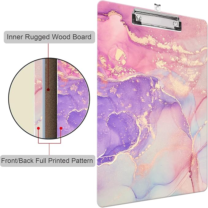 Fashion Clipboard, A4 Letter Size Wooden Decorative Clipboards - Image 5