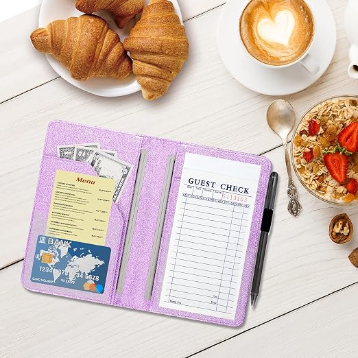 ACdream Server Books for Waitress, Guest Book Note Pad, Cute Pocket Leather - Image 6