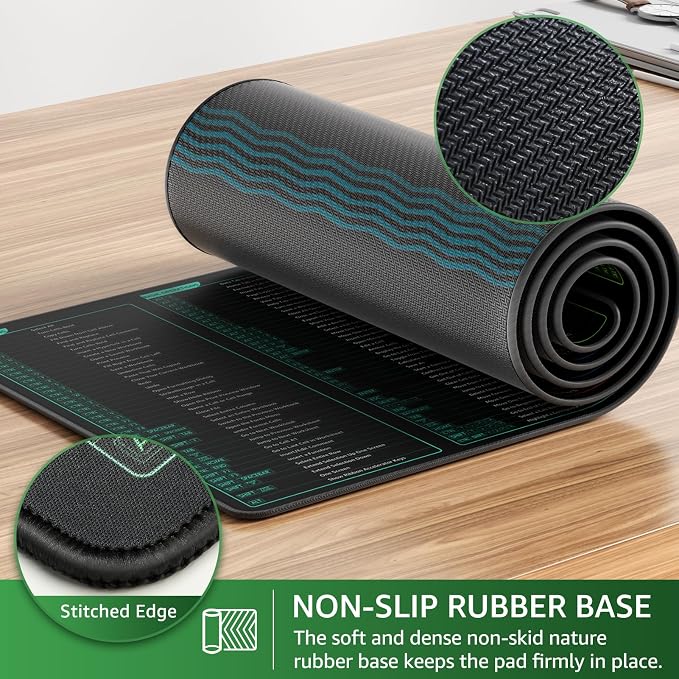 KTRIO Excel Shortcuts Mousepad, Desk Mat, 31.5 x 11.8 in, XL | Smooth - Image 4